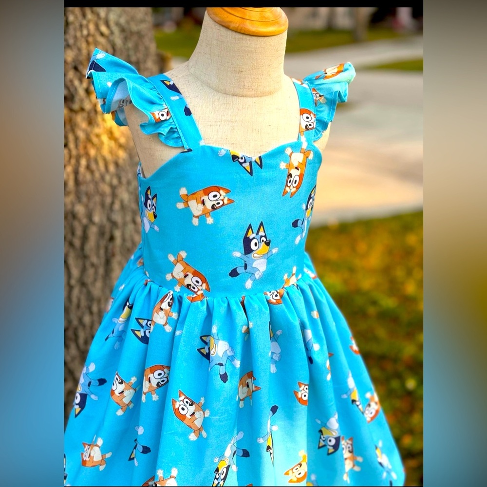 Bluey dress and hair accessories